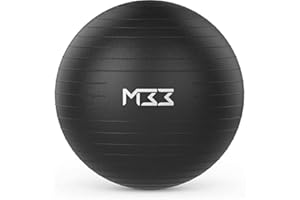 MODE33 Mode 33 Gymnastikball - 55 bis 85 cm extra Dicker Anti-Burst Yogaball mit Luftpumpe - Übungsball für Fitness, Pilates, Schwangerschaft, Büro, Sitzball - Core-Training