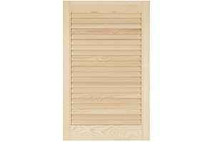 KB TOOLS Louvre Door – Pine Wood – Vented Open – Ready to Paint Internal Louvre Cupboard Doors – Slatted Wardrobe Doors – Various Sizes (720mm (28.4") Height, 444mm (17.5") Width)