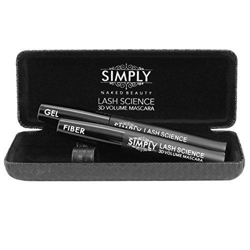 Best 3d Fiber Lash Mascara by Simply Naked Beauty. Last All Day, waterproof, smudge proof & hypoallergenic ingredients. High quality non-toxic and natural. Midnight Black