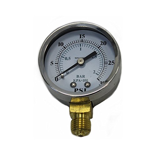 Manometer 1/4" 50mm aus Edelstahl - Anschluss unten von Duraol®