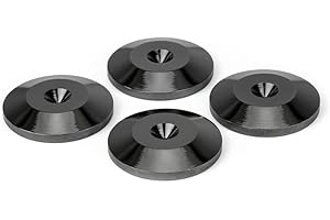 Dynavox Spike Lot de 4 rondelles pour Enceintes et appareils - Protection élégante Contre Les Rayures sur Le Sol ou Les étagères Hi-FI - Noir