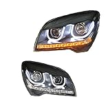 Kommt in einem Paar Scheinwerferbaugruppen [enthalten linke Seite (Fahrerseite) und rechte Seite (Beifahrerseite)], ein Paar HID-Kit [inklusive 2 Vorschaltgeräte und 2 Xenon-Leuchtmittel], alle Leuchtmittel enthalten.