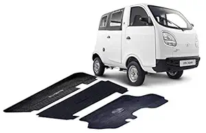 PRMATE Tata Iris Rubber Foot Mat Set (Black)