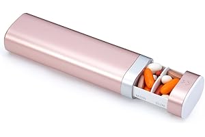 COLORWING Weekly Pill Organizer 7 Day, Pretty Pill Box for Travel, The Office, The Gym, Portable Cute Small Pill Case to Hold Daily Vitamin, Medication and Supplement (Pink)