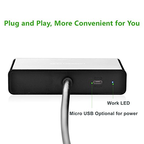 Ugreen VGA auf 2 VGA Splitter Kabel VGA Stecker auf 2 VGA Buchse Monitor Y Adapterkabel zum Anschluss Beamer und Monitor an einem PC unterstützt für Home oder Professionales Theater und AV Gerät Schwarz - 4