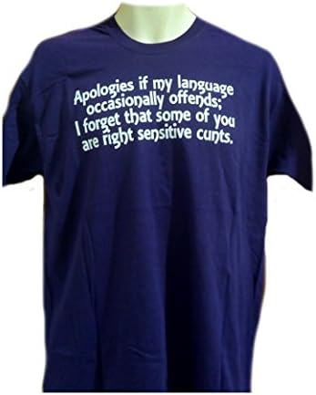 Purple Apologies if my language offends, Sensitive C*unts t-shirt (XL)