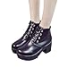 Produktbild Stiefel Damen Boots Mode Ankle Schuhe High Heels Stiefel Oxford Leder Freizeitschuhe Stiefeletten Kurze Winterstiefel ABsoar
