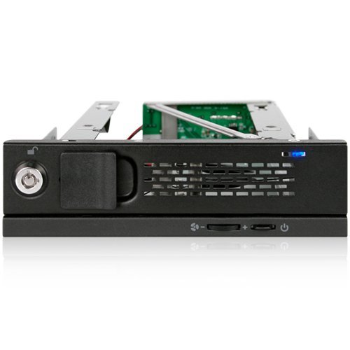 Icy Dock TurboSwap MB171SP-B – SATA Hot Swap Wechselrahmen für 3,5 Zoll (8,9cm) HDD – Trägerlos Vollmetall 80mm Lüfter - 5