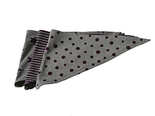 Fitzibiz Baby Girls' Neckerchief Grey Grau/Lila