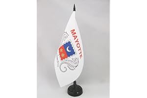 AZ FLAG - Tischflagge Mayotte - 21x14 cm - Mahorais Tischfahne 14 x 21 Cm - Flaggen