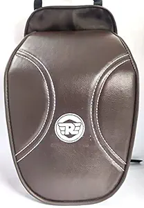 Al Ameen RE Classic Bike Tank Cover Classic 350/500 with RE Logo/Brown/Oval Shape/with 14cm Big Compartment / 2 Zip & 1 Secret Compartment/Easy Install Straps