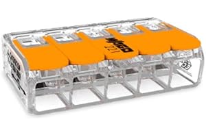 WAGO 221-615 WAGO-COMPACT 221-615 Borne de connexion 5 conducteurs avec levier de commande jusqu'à 6 mm2