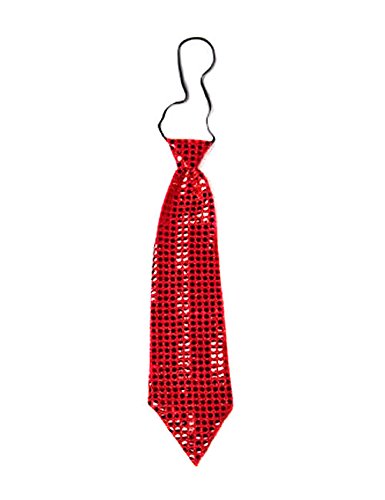 Imagen 1 de Corbata de lentejuelas, de color rojo
