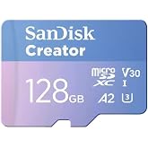 SanDisk Creator 128GB 190/90MB/s microSDXC UHS-I A2 V30 Adapt&ouml;rl&uuml; Hafıza Kartı SDSQXAA-128G-IN6MS