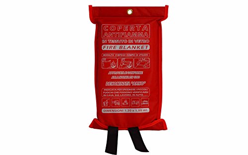 Coperta antifiamma in busta nylon rossa (6204)