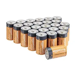 AmazonBasics D Cell Everyday Alkaline Batteries (24-Pack)