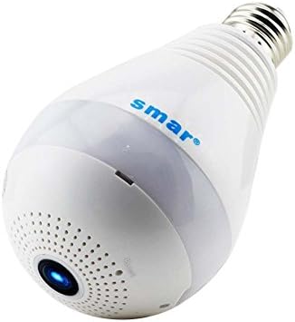 IP Camera Bulb, Wireless Full View Wifi Panoramic Camera 960P,360 Degree Fish Eye Mini CCTV Camera 1.3MP Home Security,Two-Way Audio, Motion Detect Alert, Remote View & Loop Recording