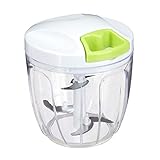 multizerkleinerer silvercrest 5 Klingen: Durch Ziehen hackt der Gemüsehäcksler den Inhalt mit den Edelstahlklingen fein und klein