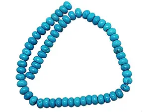 11mm Button Turquoise Bead Strand (60 Piece)