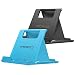 Produktbild MoKo Mini Portable Handy/Tablet Ständer(2 Pack) - Desktop Halterung Ersatz für 6-8" Tablet/E-Reader/Handy, iPhone XS Max/XR/Xs/X/8 Plus, iPad Pro 11, Galaxy Tab/S9/S9 Plus/Note 8/S10, Schwarz+Blau