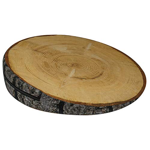 Sandini Coussin orthopédique Courroie - Coussin d'assise Ronde - 40 x 7/1 cm - Bois Design Coton Disque