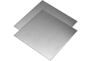 JINSSIREY 2pcs Galvanized Metal Sheet 1.5mm, Metal Cold Rolled Galvanized Steel Plate 1.5 x 100 x 200mm, Thickness 1.5mm, Width x Length=100x200mm, Weldable Sheet for DIY Craft Projects
