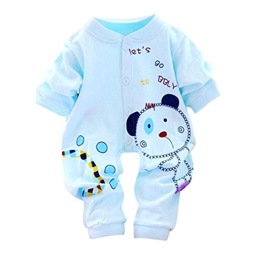 Oyedens 2016 Newborn Boy Girl Infant Cotton Romper Jumpsuit (0-3Months, Blue)