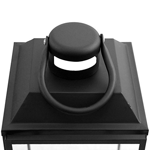 Dekoratives 3tlg. Laternen-Set H23,5/32/41cm mit Henkel Laterne Gartenlaterne Kerzenhalter Gartenbeleuchtung Schwarz Windlicht - 5