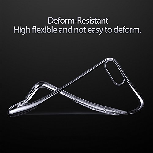 Funda iPhone 8 Plus  7 Plus  ESR Funda Transparente Suave TPU Gel  Ultra Fina   Protecci  n a Bordes y C  mara   Compatible con Carga Inal  mbrica  Enjaca Perfecta para Apple iPhone 7 Plus Nuevo iPhone 8 Plus 5 5  2017 -Negro