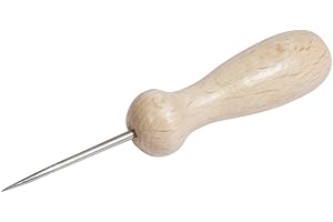 Rayher 6110000 Punteruolo, manico in legno laccato, 1 pz.