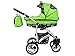 True Love Larmax Pram & Pushchair Travel System (car seat & adapter, raincover, mosquito net, swivel wheels) 23 Cosmic Black & Aqua