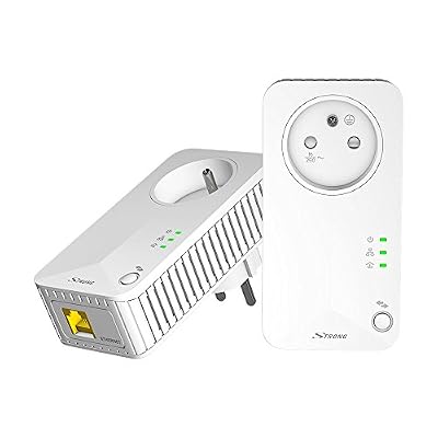 STRONG Kit CPL 500 - Jusqu'à 500 Mbit/s - Pack de 2 adaptateurs powerline avec prise gigogne - Blanc