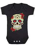Sugar Skull and Roses Baby Vest