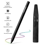 tablet pen app 【KOMPLETT KOMPATIBEL】 Wiederaufladbarer aktiver Stylus-Stift mit einstellbarer, feiner Spitze, ist ideal zum Schreiben und Zeichnen. Weit kompatibel mit dem iPad Air 1/2, iPad mini 2/4, iPad Pro 10.5 / 12.9, iPhone X / XS, Samsung / Smartphone / Tablet / Touchscreen-Gerät / Touchscreen-Laptop.
