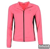 Ladies Hi Viz Pink Run Safe Jacket Women Autumn Winter 2016 Running Karrimor. Bright Fluorescent Pink Reflective Safety Detail. Good for Cycling, Training, Workout, Sports, Breathable Design Night. (Size 14)