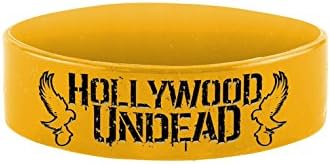 Hollywood Undead Wristband band logo Mirror Doves Official Yellow rubber One Size