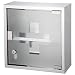 Produktbild Bond Hardware Edelstahl Wand montiert abschliessbarer Medizinschrank Erste-Hilfe-Box mit 2 Regalen & Milchglas Tür