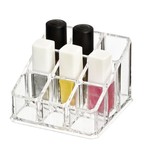WENKO 20989100 Lippenstift Organizer Femme, Kunststoff - Acryl, 9 x 6.5 x 9 cm, Transparent