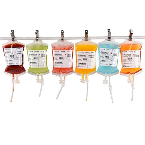 Live „Blood“ von Theme Party – Amazlab Set von 10 Blutbeutel Drink Container IV Taschen 350ml, Party Favor Trinkbecher - 4