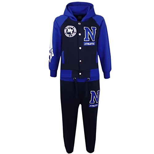 GIRLS BOYS TRACKSUIT N ATHLETIC NEW YORK VARSITY HOODIE BOTTOM JOG SUIT JOGGERS AGE 2-13 YEARS