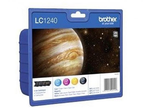 4 x Brother Patronen für Brother MFC-J 430 W, Multipack L (1xBk,je 1x C,M,Y) Druckerpatronen für MFC-J430 W, je 600 Seit.