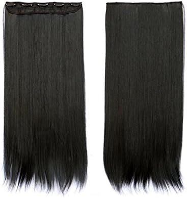 Peruvian Yaki Straight 100% Human Hair One Piece Clip-In Hair Extension 14''