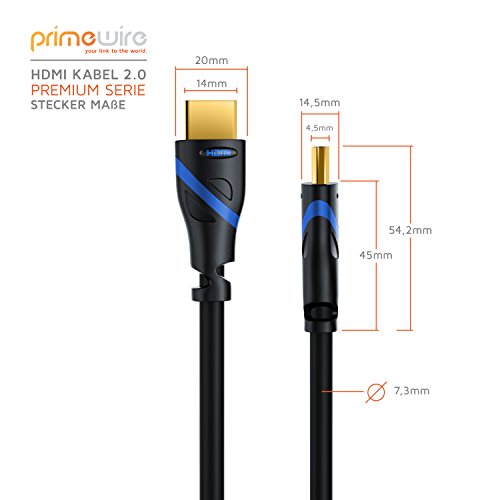 CSL – 5m HDMI Kabel 2.0a / 2.0b | Ultra HD 4k 60Hz 18 Gbit/s | neuster Standard | High Speed HDMI 2.0 | Ultra HD / Full HD 1080p | 3D / ARC / CEC / HDCP / HDR | 3-fach geschirmt | hohe Bandbreite mit bis zu 18 Gbit/s - 2