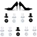 Produktbild HBselect 9 Paar Absatzschoner Stöckelschuh Absatzschutz High Heel Protectors Stoppers für Rennen, Hochzeiten und andere Formelle Anlässe S/M/L schwarz und klar