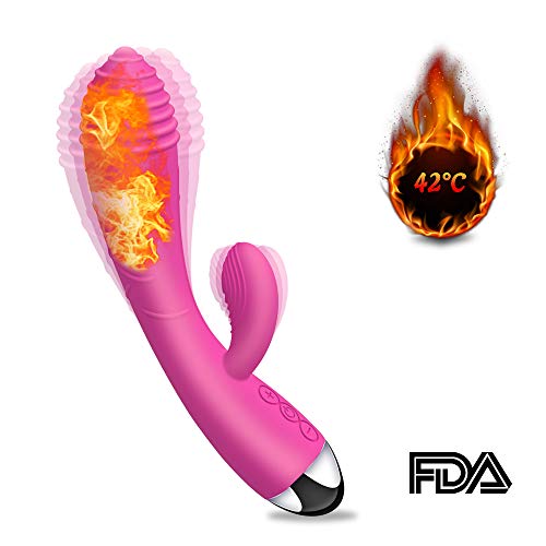 Masajeador Para Mujer, con Función de Calefacción y 10 Modos, Masajeador de Dos Motores para Relajar el Cuerpo