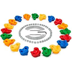 Ensemble de Prises d'Escalade texturée avec Boulons & écrous - 40pièce Boulon & Vis + 20Pièces Pierres Poignées d'Escalade tient l''intérieur / extérieur de roche a placé le jeu pour des enfants