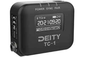 Deity TC-1 – Timecode-Generator mit kabelloser 2,4 G & Bluetooth-Synchronisation, unterstützt Sidus-Audio-Steuerung, On-Board-Menü und OLED-Display, integriertes Mikrofon für Referenz-Audio