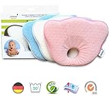 Jabbies | Babykopfkissen gegen Plattkopf | Vorbeugung von Plagiozephalie (Schiefschädel-Kopfform & Verformung) | Orthopädisches Babykissen | atmungsaktiv & weich mit Memory Foam | SGS zertifiziert