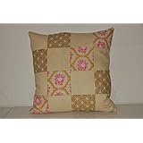 Patchwork / Kissenbezug aus Baumwollstoff / Wollstoff