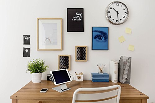 Durable 893023 Tablet Tischhalterung für alle Tablets 7-13″, 360° drehbar mit Diebstahlsicherung, silber - 6